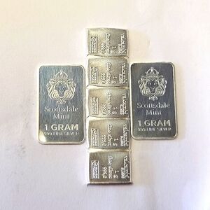 7g Silver Bundle 2g scottsdale silver + 5g VALCAMBI Tear Apart Silver Bars